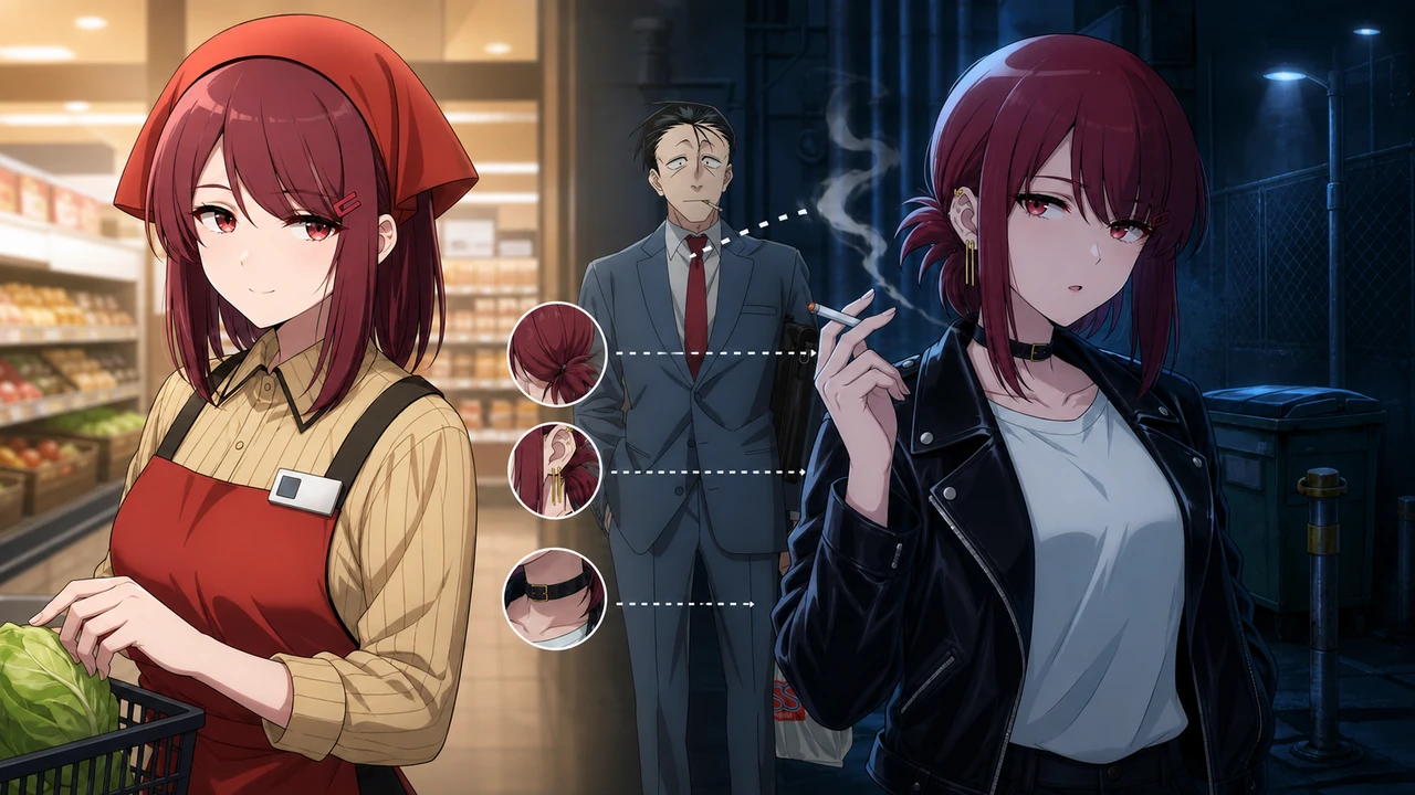 Camadas visuais e sociais do disfarce de Yamada como Tayama