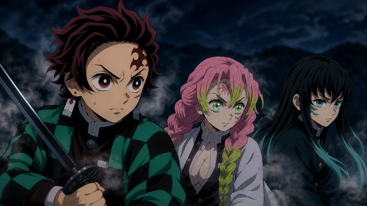 Síntese visual dos principais pontos de Demon Slayer