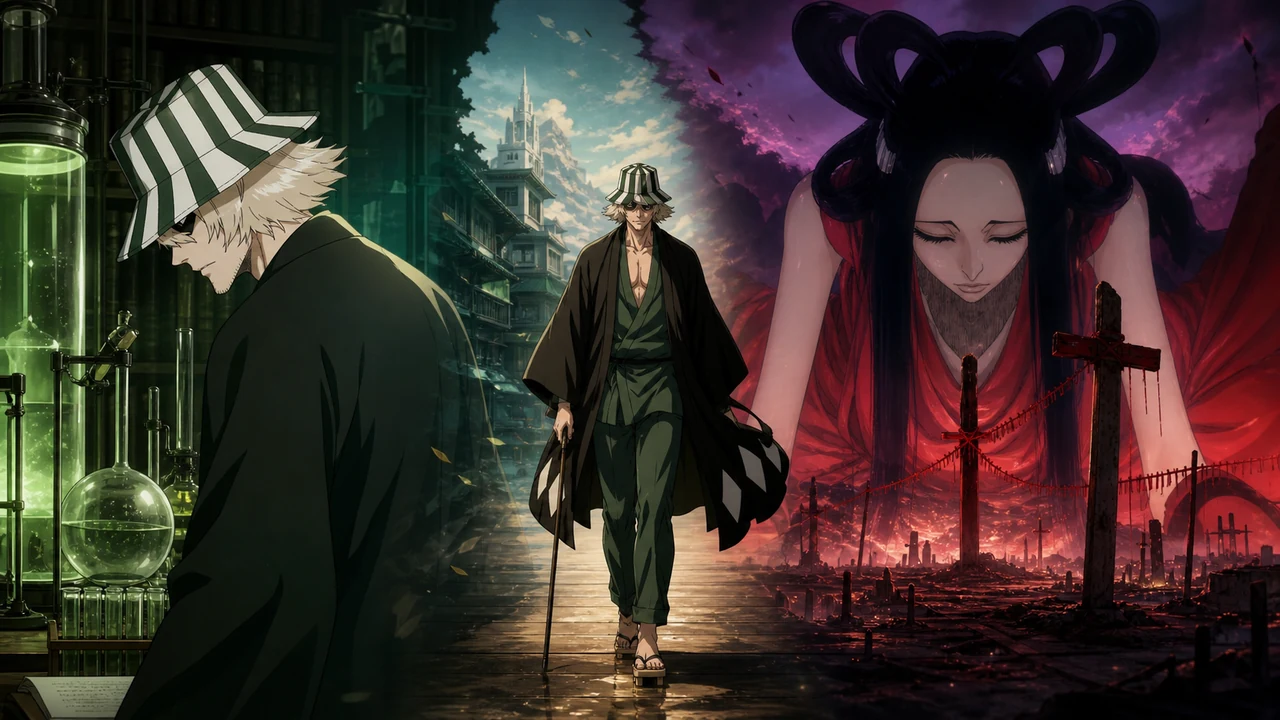 Linha visual das pistas sobre Urahara até a revelação de sua Bankai contra Askin