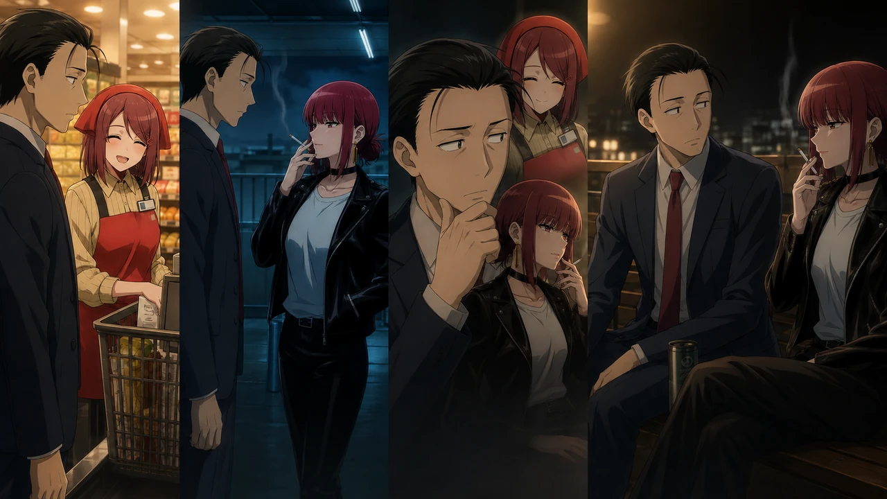 Sequência do encontro de Sasaki com Yamada e Tayama até o crescimento das suspeitas