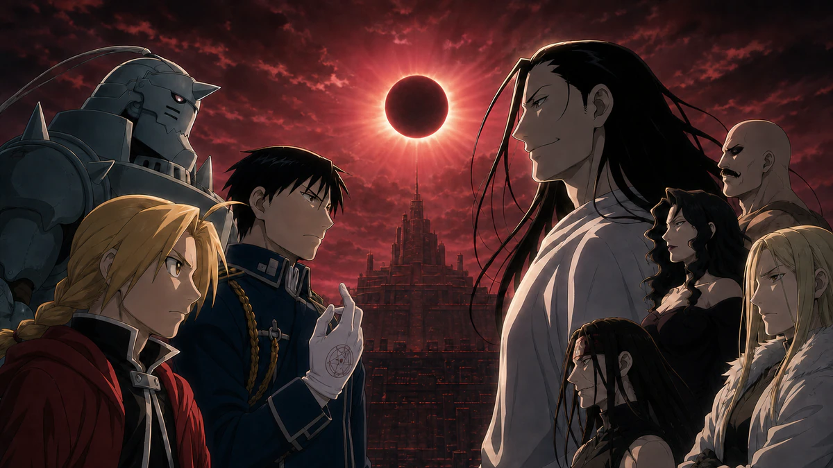 Síntese visual dos principais pontos de Fullmetal Alchemist: Brotherhood