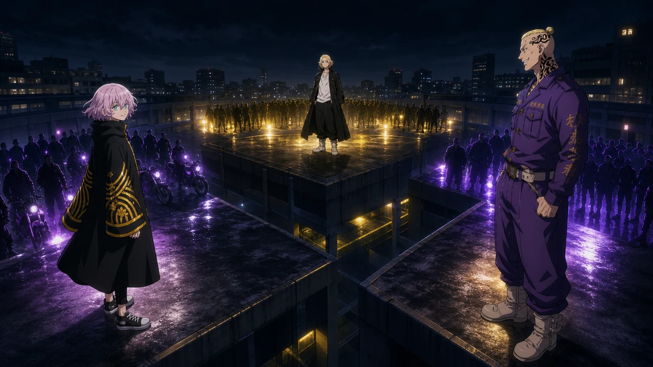 Mikey, Senju e South representando as três forças dominantes