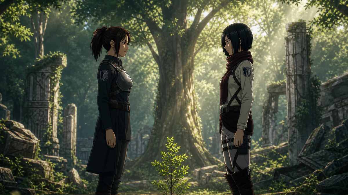 Síntese visual dos principais pontos de Attack on Titan