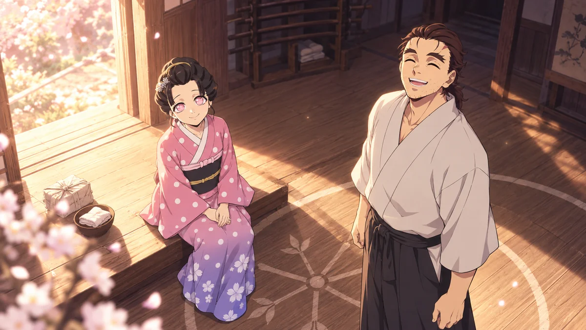 Koyuki e Keizo no dojo que acolheu Hakuji